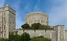 The Royal Standard flying above the Round Tower at Windsor Castle, 2006