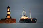 Lighthouse on the harbour breakwater