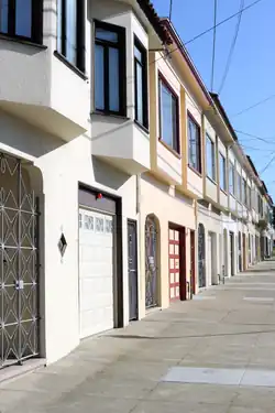 Row houses in the Excelsior District