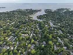 Aerial photograph of Rowayton