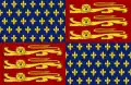 Royal Standard of England 1340-1411 it also the command flag of the monarch or their deputy the lord admiral when on board ship at sea.