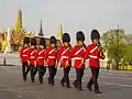 Red ceremonial uniform of the regiment, used by the 1st, 2nd battalion and former 4th battalion