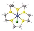 Structure of [Ru(15-ane-S5)Cl]+.