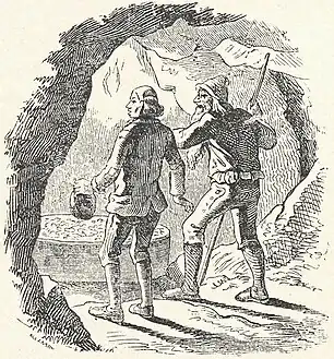 The Rübezahl as a bearded guide with staff, in a 1903 illustration