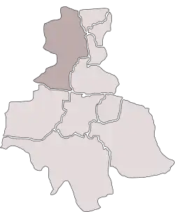 Location of Ruda within Ruda Śląska