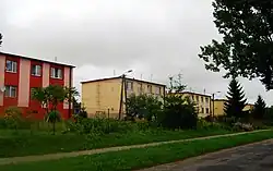 Roadside houses in Rudki