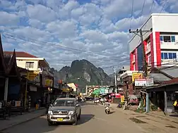 Laos Route N13 at Vang Vieng