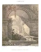 Ruines de l'abbaye de Sylvacane  (Ruins of Silvacane abbey)  after Auguste de Forbin, (pub 1859)