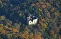 Aerial view of Merkenstein ruins