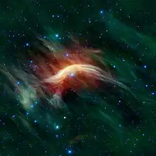 The runaway star Zeta Ophiuchi and the bow shock formed by this massive star