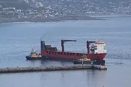 The Lady R leaving Naval Base Simon's Town.