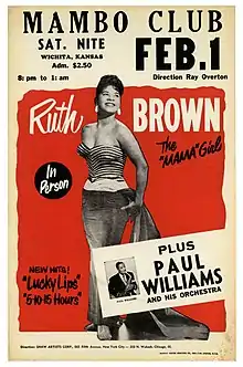 A poster advertising singer Ruth Brown