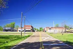 Buildings along Main and Front