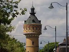 The water tower.