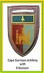 SANDF 9 Division Cape Garrison Artillery tupper flash