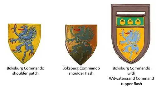 SADF era Boksburg Commando insignia