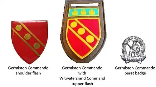 SADF era Germiston Commando insignia