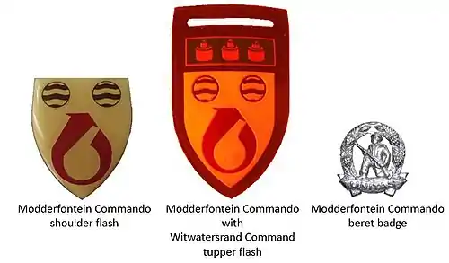 SADF era Modderfontein Industrial Commando insignia