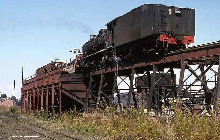 Reboilered no. 1907 with a Type MR tender, Klerksdorp, 1978