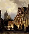 View on the Wellerondom in Den Briel (1856) by Cornelis Springer