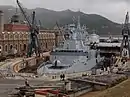 Selborne Graving dock in use, 2013.