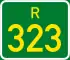 Regional route R323 shield