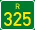 Regional route R325 shield