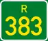 Regional route R383 shield