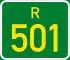 Regional route R501 shield