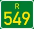 Regional route R549 shield