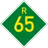 Provincial route R65 shield