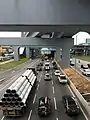 Busy Jalan Cheras beneath the station.