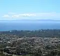 View of downtown Santa Barbara & Channel Islands from Franceschi Park.