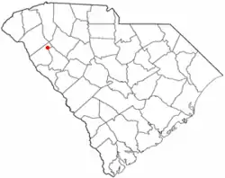 Location of Donalds, South Carolina