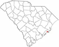 Location of McClellanville in South Carolina