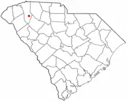 Location of Simpsonville, South Carolina