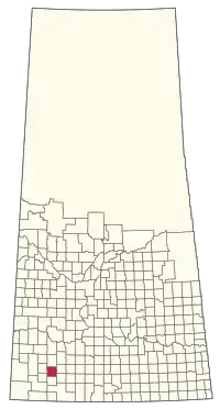 Location of the RM of Bone Creek No. 108 in Saskatchewan