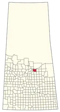 Location of the RM of Kinistino No. 459 in Saskatchewan