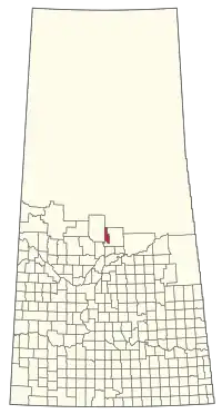 Location of the District of Lakeland No. 521 in Saskatchewan