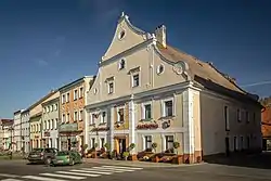 Historic townhouses at the Market Square