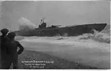 SM U-118 shortly after being beached at Hastings.