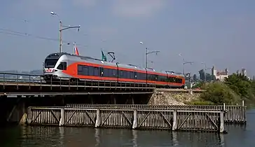 Stadler FLIRT of the Swiss Südostbahn on Seedamm