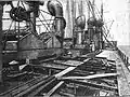 The deck of SS Mount Clay during refitting from changeover from USS DeKalb