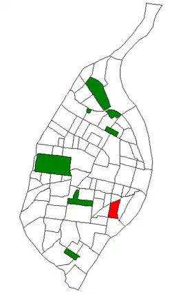 Location (red) of Benton Park within St. Louis