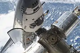 Space Shuttle docked to PMA-2