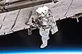 Reisman during EVA 1.