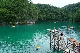 Sugba Lagoon in Kawhagan Island, Del Carmen