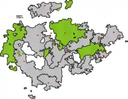 Saxe-Weimar-Eisenach, shown within the Ernestine duchies