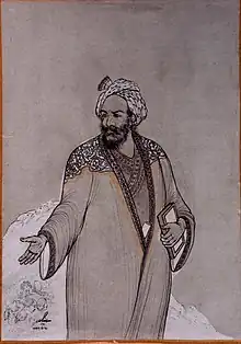 Imaginary depiction of Saadi Shirazi by Hossein Behzad