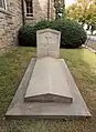 Grave of Msgr. Thomas P. Griffin who built the church and founded the school.